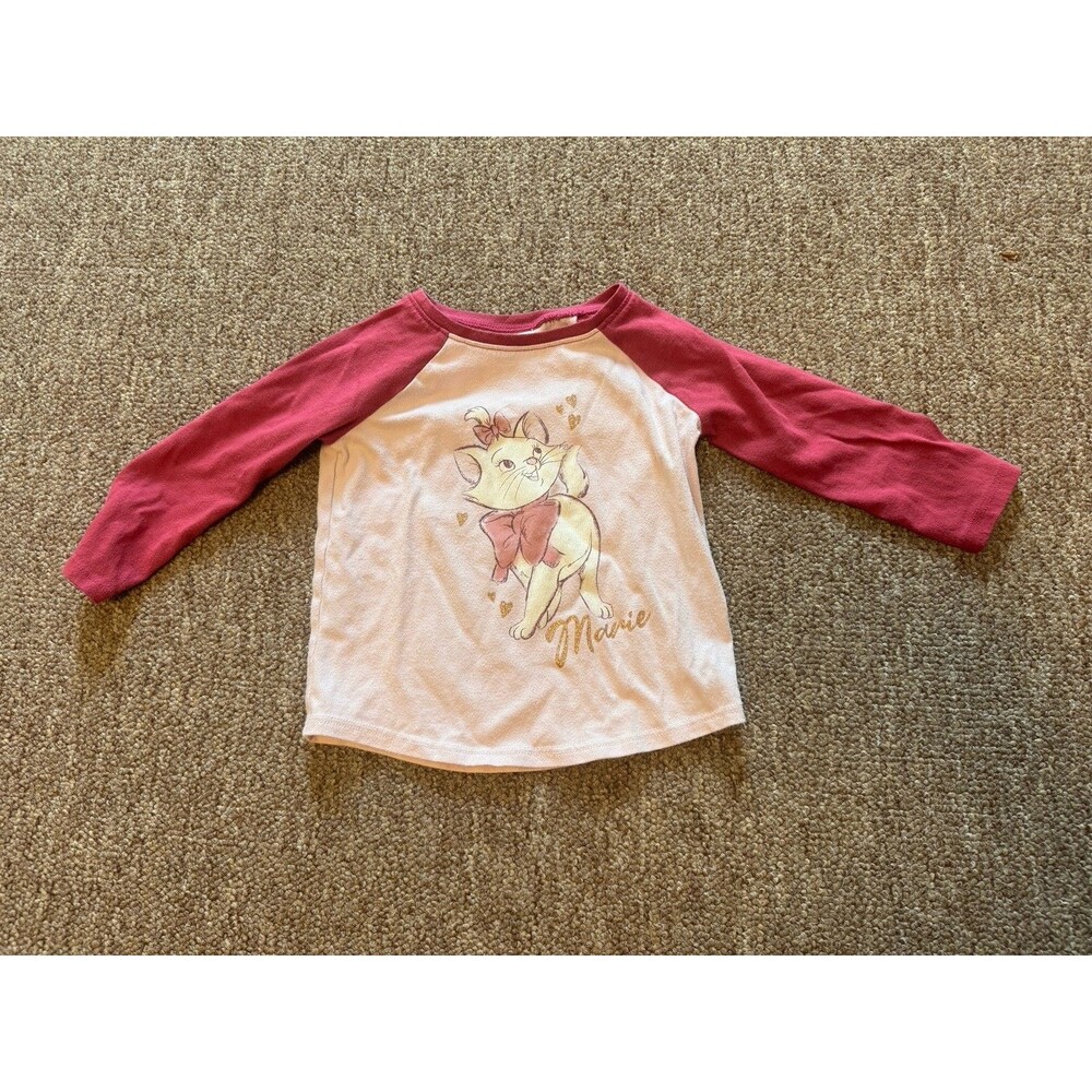 Toddler Girl Disney Marie 18 Month Cat Long Sleeve Shirt GUC